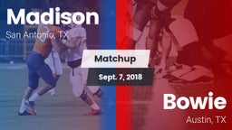 Matchup: Madison vs. Bowie  2018