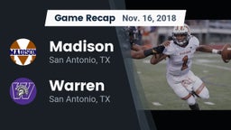 Recap: Madison  vs. Warren  2018