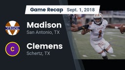 Recap: Madison  vs. Clemens  2018
