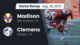 Recap: Madison  vs. Clemens  2019