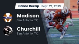 Recap: Madison  vs. Churchill  2019