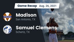 Recap: Madison  vs. Samuel Clemens  2021