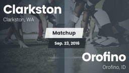 Matchup: Clarkston High vs. Orofino  2016
