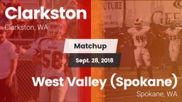 Matchup: Clarkston High vs. West Valley  (Spokane) 2018