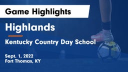 Highlands  vs Kentucky Country Day School Game Highlights - Sept. 1, 2022