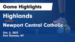 Highlands  vs Newport Central Catholic  Game Highlights - Oct. 5, 2022