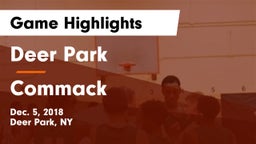 Deer Park  vs Commack  Game Highlights - Dec. 5, 2018