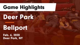 Deer Park  vs Bellport  Game Highlights - Feb. 6, 2020
