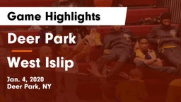 Deer Park  vs West Islip  Game Highlights - Jan. 4, 2020