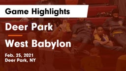 Deer Park  vs West Babylon  Game Highlights - Feb. 25, 2021