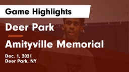 Deer Park  vs Amityville Memorial  Game Highlights - Dec. 1, 2021