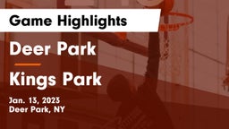 Deer Park  vs Kings Park   Game Highlights - Jan. 13, 2023