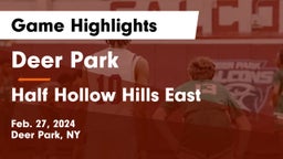 Deer Park  vs Half Hollow Hills East  Game Highlights - Feb. 27, 2024