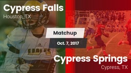 Matchup: Cypress Falls High vs. Cypress Springs  2017