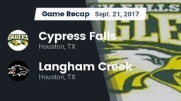 Recap: Cypress Falls  vs. Langham Creek  2017
