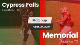 Matchup: Cypress Falls High vs. Memorial  2018