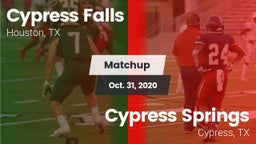 Matchup: Cypress Falls High vs. Cypress Springs  2020