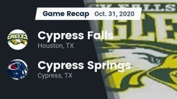 Recap: Cypress Falls  vs. Cypress Springs  2020