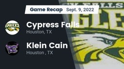 Recap: Cypress Falls  vs. Klein Cain  2022