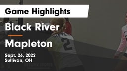 Black River  vs Mapleton  Game Highlights - Sept. 26, 2022
