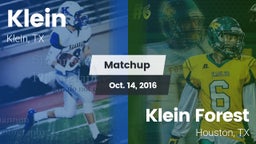 Matchup: Klein  vs. Klein Forest  2016