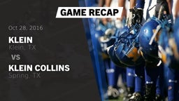 Recap: Klein  vs. Klein Collins  2016