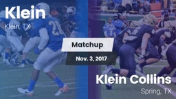 Matchup: Klein  vs. Klein Collins  2017