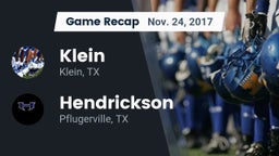 Recap: Klein  vs. Hendrickson  2017