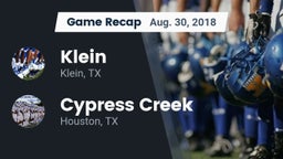 Recap: Klein  vs. Cypress Creek  2018