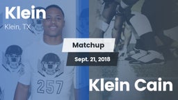 Matchup: Klein  vs. Klein Cain 2018