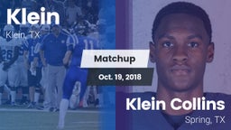 Matchup: Klein  vs. Klein Collins  2018