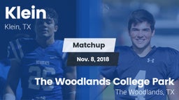 Matchup: Klein  vs. The Woodlands College Park  2018