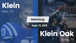 Matchup: Klein  vs. Klein Oak  2019