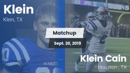 Matchup: Klein  vs. Klein Cain  2019