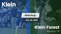 Matchup: Klein  vs. Klein Forest  2019