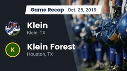 Recap: Klein  vs. Klein Forest  2019