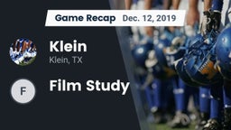 Recap: Klein  vs. Film Study 2019