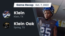 Recap: Klein  vs. Klein Oak  2022