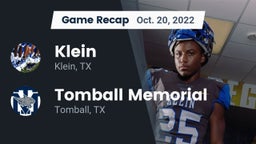 Recap: Klein  vs. Tomball Memorial  2022