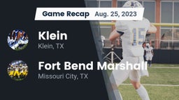 Recap: Klein  vs. Fort Bend Marshall  2023