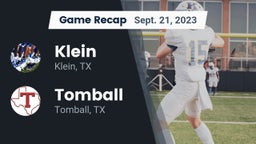 Recap: Klein  vs. Tomball  2023