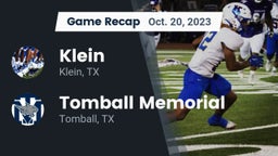 Recap: Klein  vs. Tomball Memorial  2023