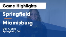 Springfield  vs Miamisburg  Game Highlights - Oct. 4, 2023