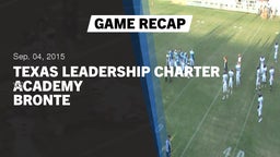 Recap: Texas Leadership Charter Academy  vs. Bronte 2015