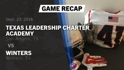 Recap: Texas Leadership Charter Academy  vs. Winters  2016