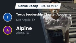 Recap: Texas Leadership Charter Academy  vs. Alpine  2017