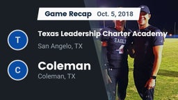 Recap: Texas Leadership Charter Academy  vs. Coleman  2018