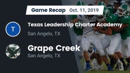 Recap: Texas Leadership Charter Academy  vs. Grape Creek  2019