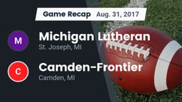 Recap: Michigan Lutheran  vs. Camden-Frontier  2017