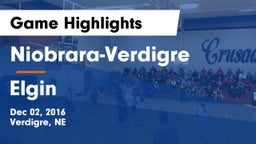 Niobrara-Verdigre  vs Elgin  Game Highlights - Dec 02, 2016